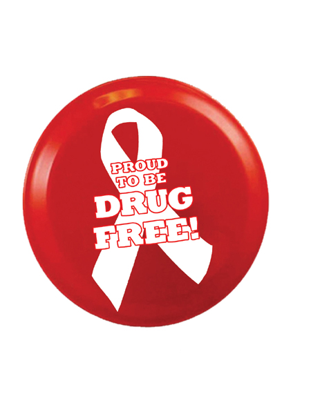 Proud to Be Drug Free! 9 inch Flying Disk