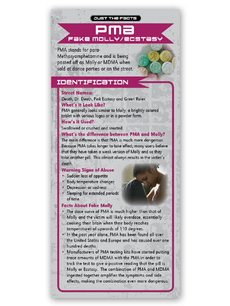 Just the Facts Rack Card: PMA (Fake Molly/Ecstasy)