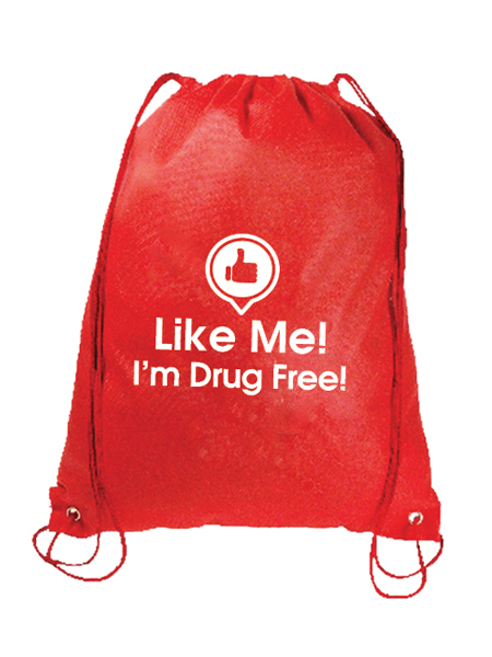 Like Me, I'm Drug Free Drawstring Backpack