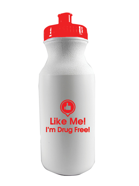 Like Me, I'm Drug Free! 20 oz. Sports Bottle