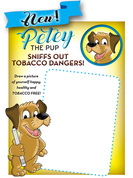 Petey the Pup: Tobacco Dangers Activity Sheet