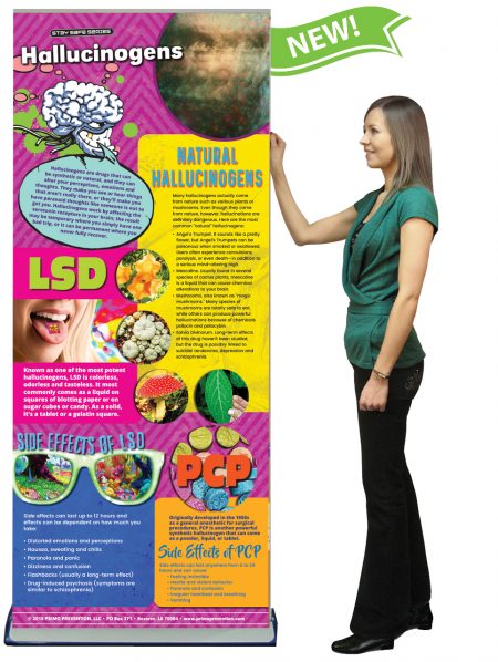 Hallucinogens Retractable Banner w/Stand
