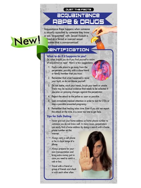 Just the Facts Rack Card: Acquaintance Rape & Drugs