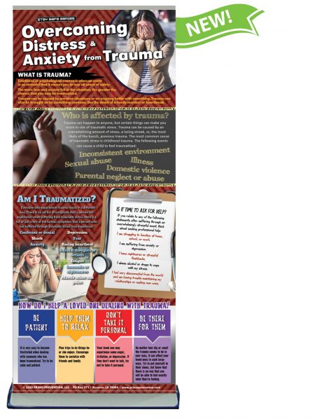Overcoming Distress & Anxiety from Trauma Presentation Banner w/Stand