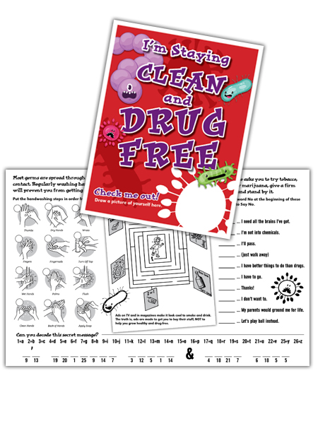 I'm Staying Clean and Drug Free Activity Sheet