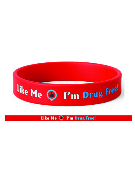 Like Me Drug Free Silicone Wristband